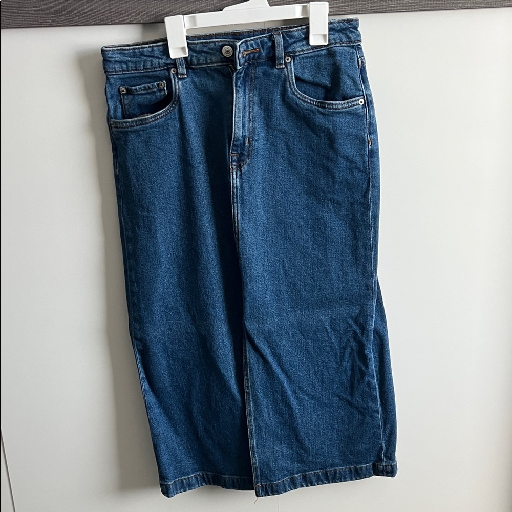 Steve Madden denim midi skirt